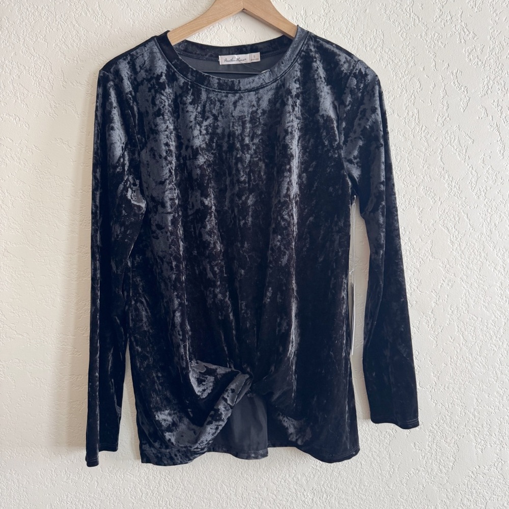 Another Love Midnight Velvet Long Sleeve Top